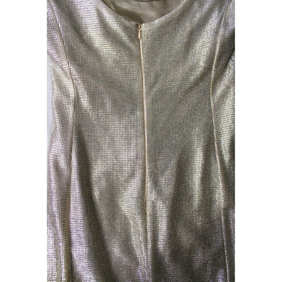TAHARI ASL Women's Draped Back Metallic Cocktail 
Dress | Size 6 - Picture 8 of 11